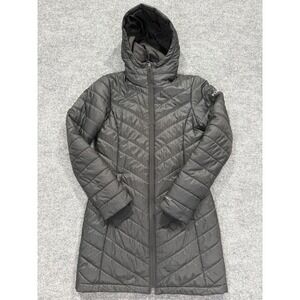 Columbia Puffer Jacket Womens XS Black Omni-Heat Hooded Long Warm Insulated